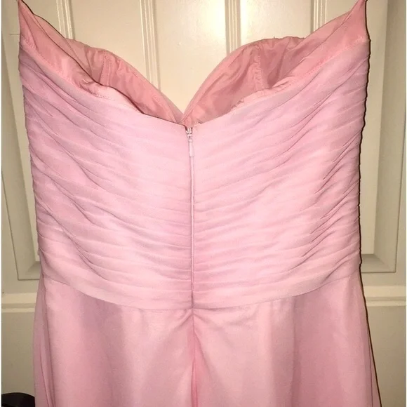 JJ’S House 0 Jr Long Pink CHIFFON Boned Bustier A-line Formal EUC 💎 - Picture 10 of 16